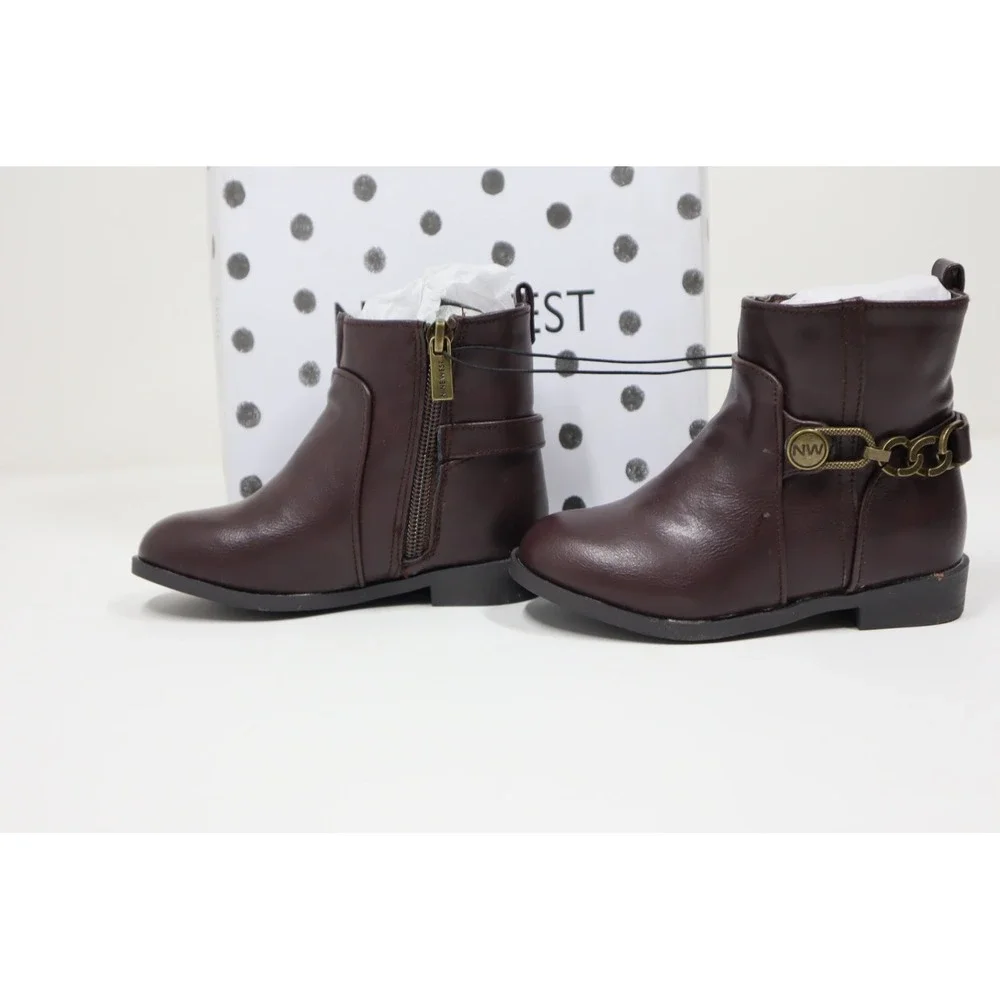 Nine West Toddler Girls Lil‎ Amara Bootie - Brown - Size 8M